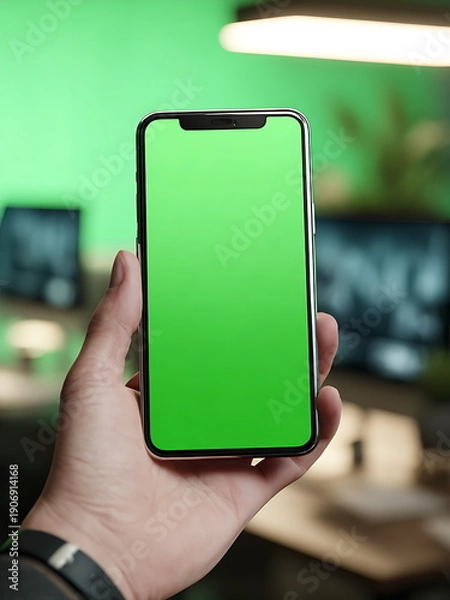 Fototapeta green screen smartphone