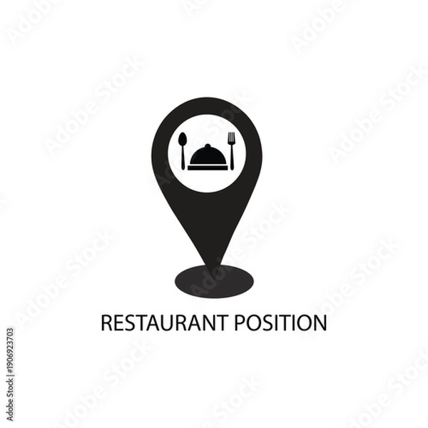 Fototapeta Restaurant position point icon