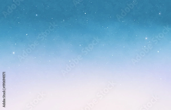Obraz 淡い星空のグラデーション背景　水彩