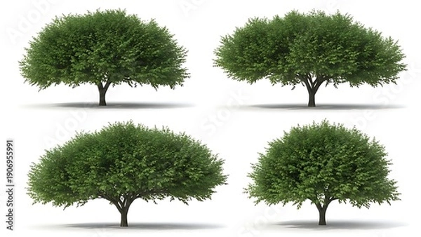 Fototapeta Four trees with different shapes