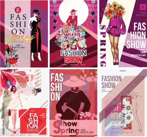 Obraz Spring Fashion Show Poster Design