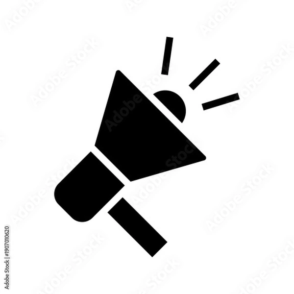Fototapeta Megaphone Solid Icon Vector Design