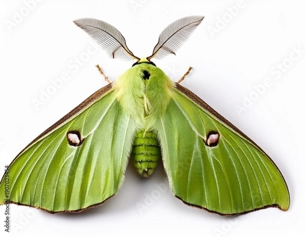Obraz luna moth isolated on white background