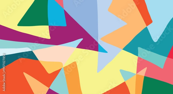 Obraz line art drawing with abstract shape background vector