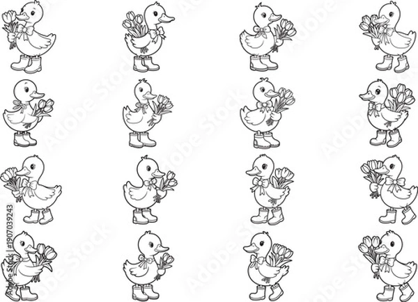 Obraz Cute Goose Spring Easter