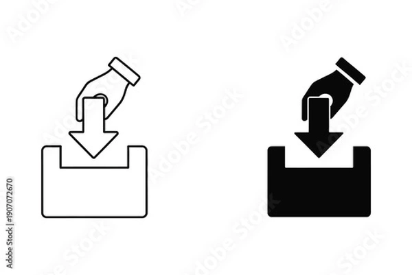 Obraz Download cloud data transfer and backup process flat design vector illustration
