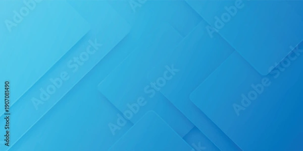 Fototapeta Blue Abstract Geometric Background With Overlapping Rectangles and Gradient Tones