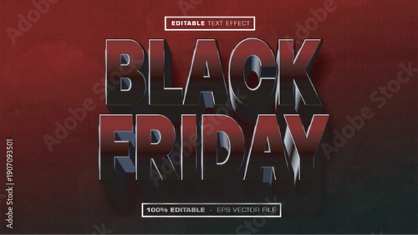 Obraz Black Friday Sale Bold 3D Text Effect