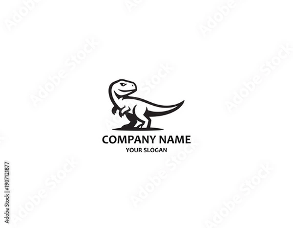 Obraz Modern geometric dinosaur logo design