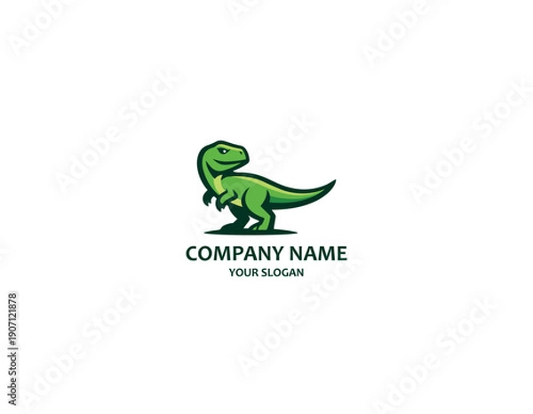 Obraz Modern geometric dinosaur logo design