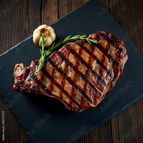 Obraz grilled meat with vegetables