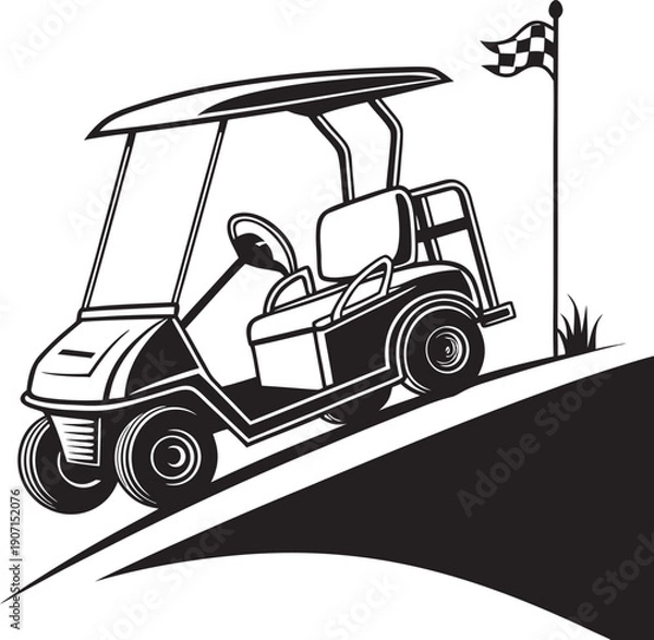 Obraz truck silhouette vector