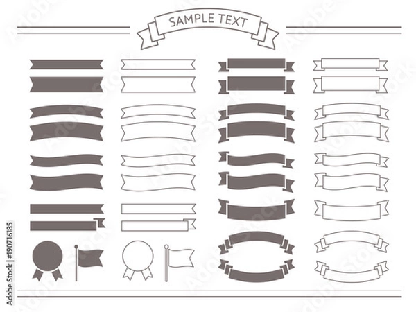Obraz リボン　シンプル　素材