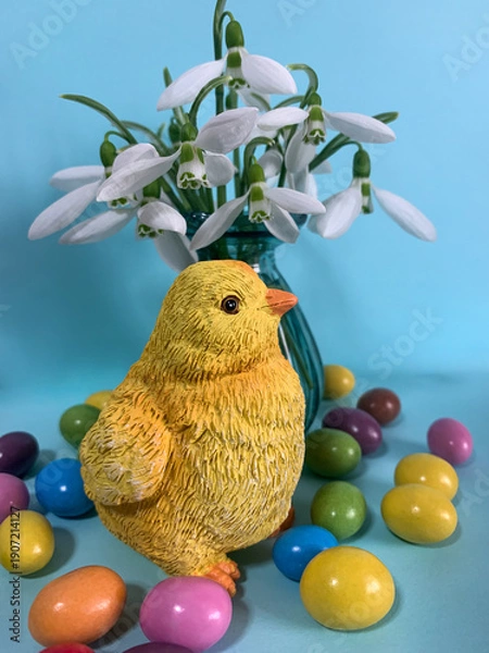 Obraz Easter still life with snowdrops