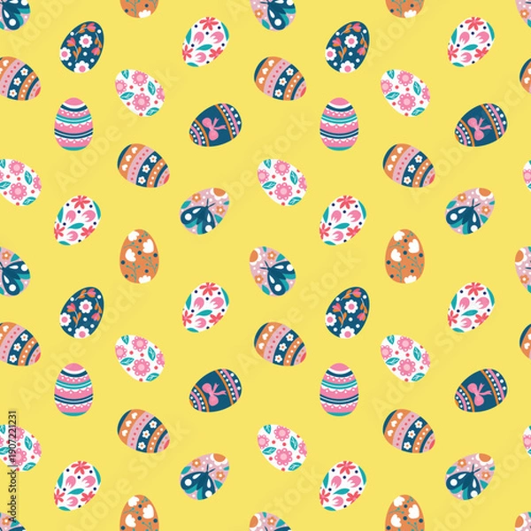 Obraz Easter Egg Pattern Background. Endless textures for your design