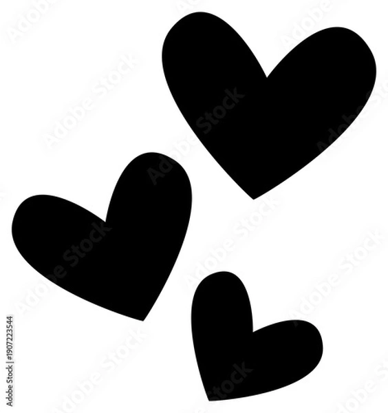 Obraz Hearts | 3 Heart Shapes | Vector Art