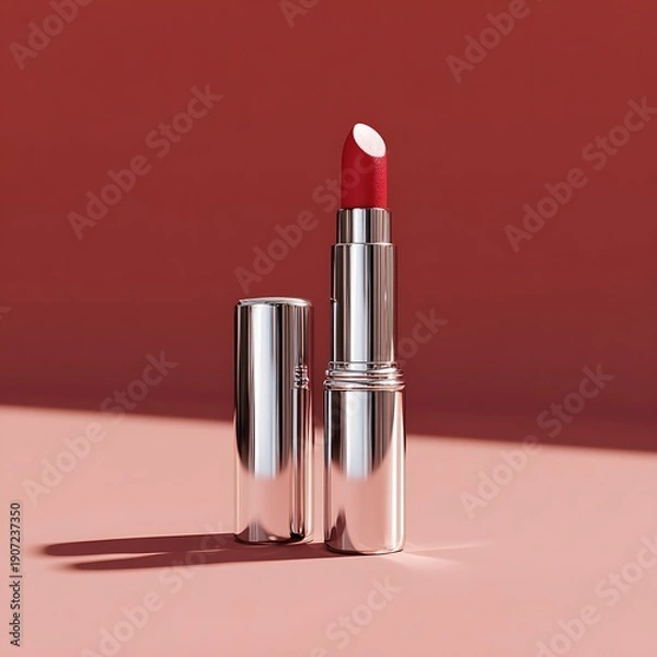 Obraz red lipstick isolated on white background