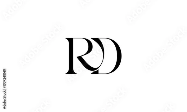 Fototapeta RD initial letters logo or RD monogram
