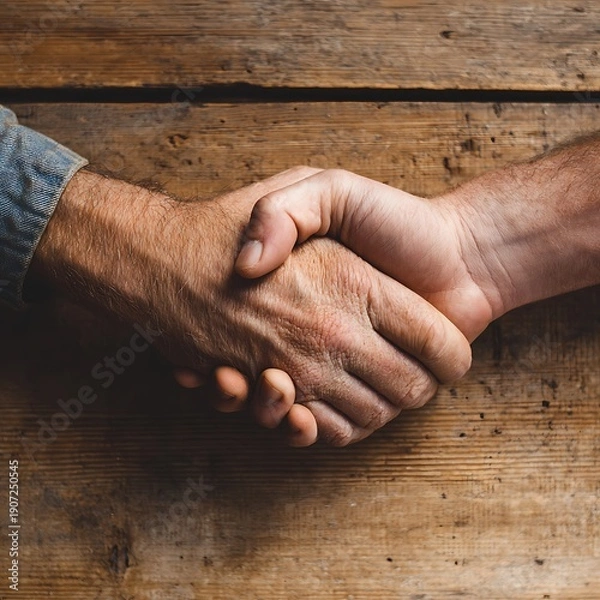 Obraz handshake between two businessmen