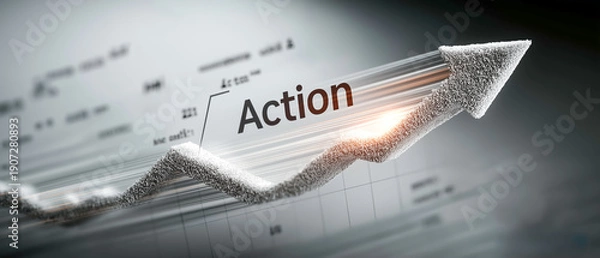 Obraz 実行力と推進力を象徴するアクションデザイン