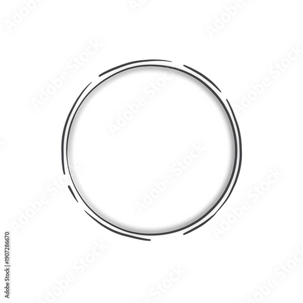 Fototapeta Minimal Circular Frame Design Modern Abstract Ring Border Shape
