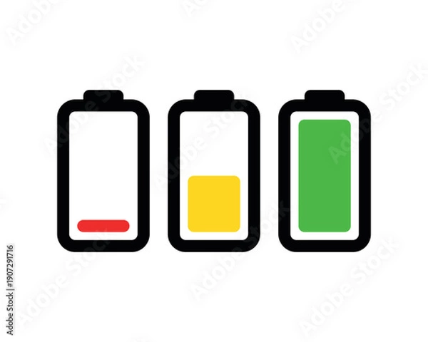 Obraz Battery charging icon. Vector illustration