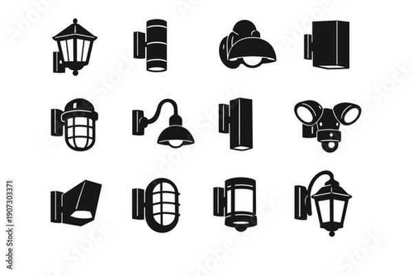 Obraz Wall outdoor exterior form unit filled vector simple image light facade generation