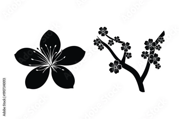 Obraz Simple Floral Design Elements