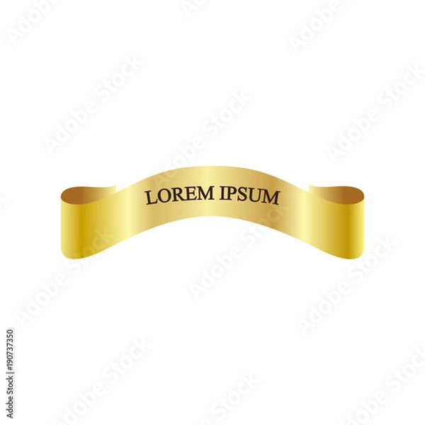 Obraz Beautiful colored ribbon. Realistic Ribbon with inscription: Lorem ipsum