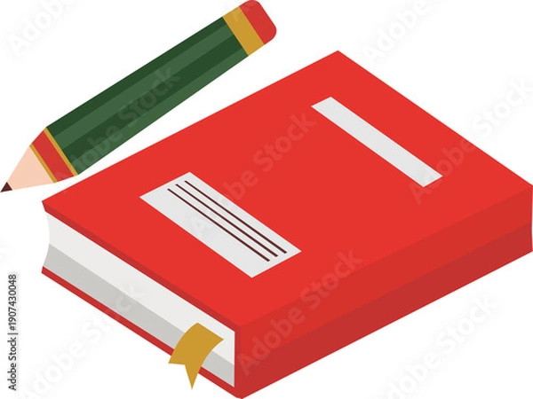 Obraz a book and a pencil, notebook, write (2)