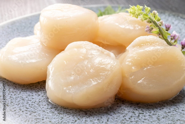 Obraz 新鮮で美味しいホタテの刺身