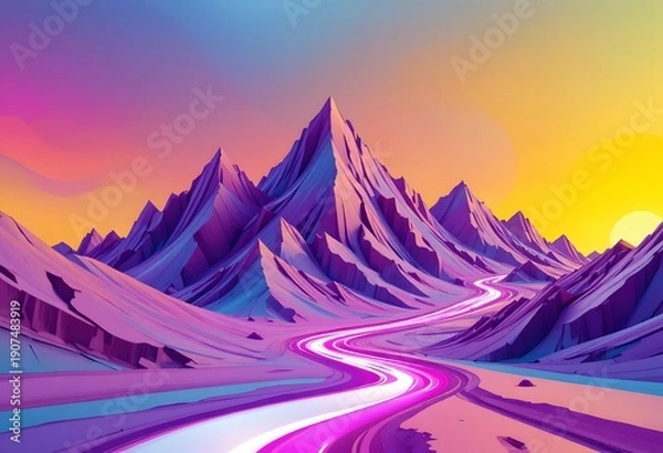 Obraz cyberpunk landscape