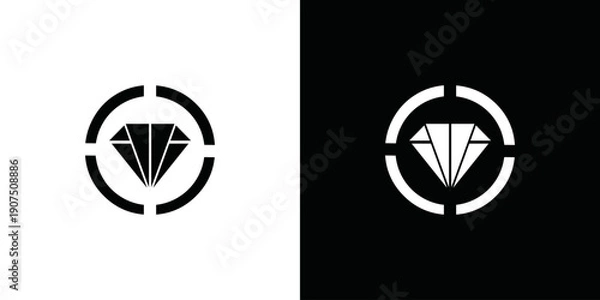 Obraz simple diamond logo vector 
