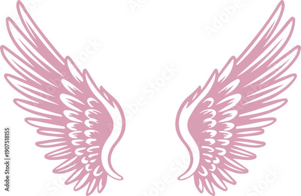Obraz Simple Angel Wings Clipart