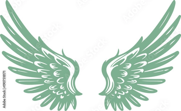 Obraz Simple Angel Wings Clipart