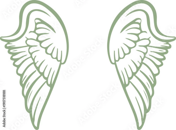 Obraz Simple Angel Wings Clipart