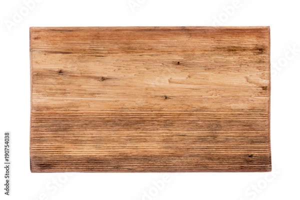 Obraz Rectangular piece of wood with a natural texture, pattern. Isolated