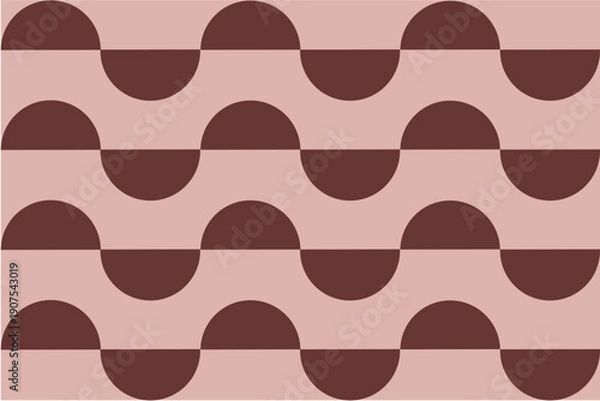 Obraz seamless pattern with brown semicircle