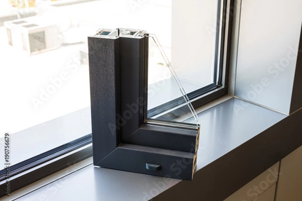 Obraz Aluminum or PVC window profile