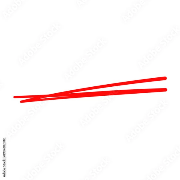 Obraz Important Red Underline Marks Highlight