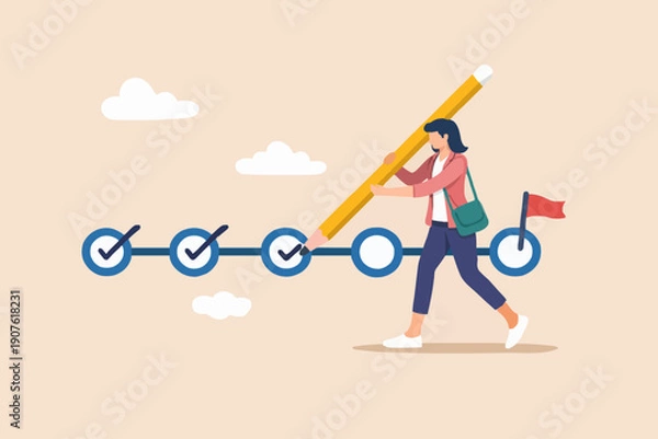 Fototapeta Progress and Success Concept