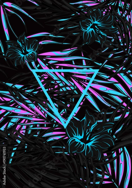 Obraz Tropic summer vibe background.