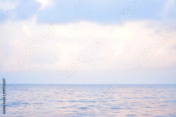 Obraz Deep blue and pink sea with cloudy.