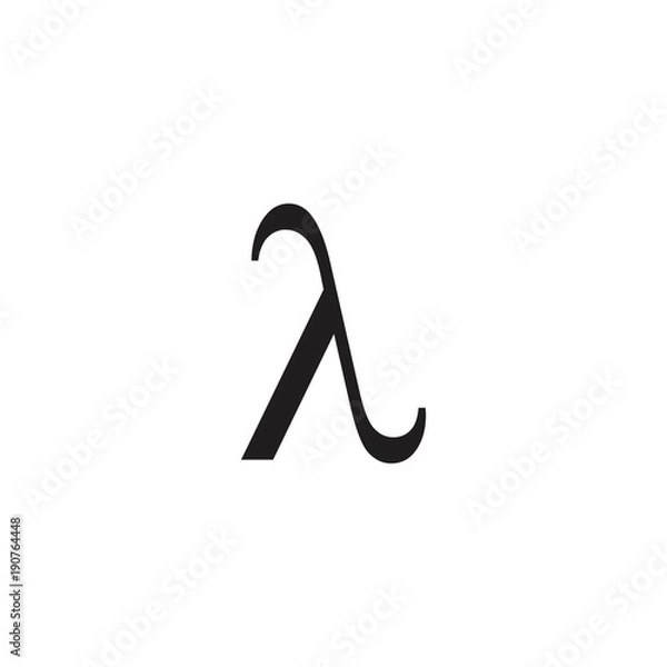 Obraz letter lambda greek symbol logo vector