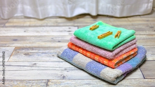 Obraz ランドリー　洗濯物　コピースペース