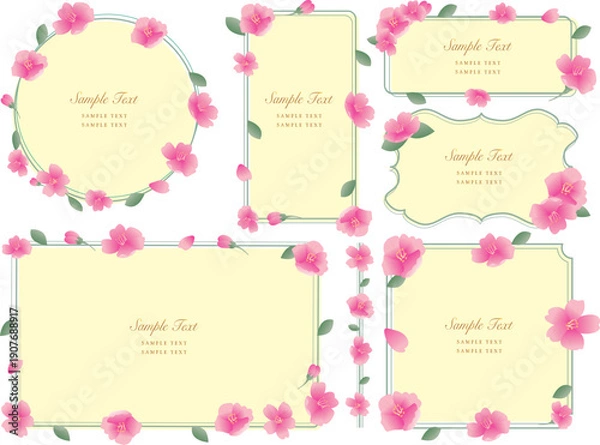 Obraz 春の桜の花びらフレーム