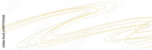 Obraz クリスマス風金のブラシストロークが輝く豪華,横長透過背景	