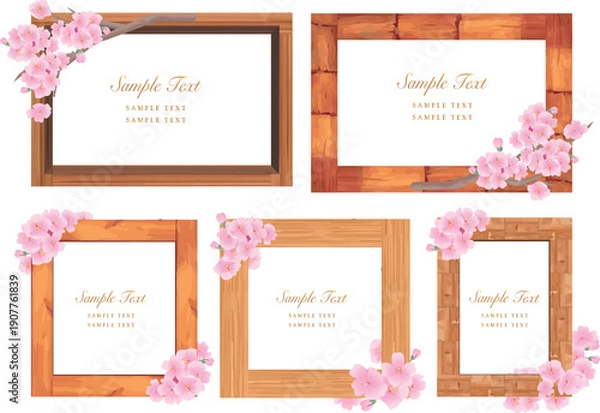 Obraz 春の桜の花びらフレーム