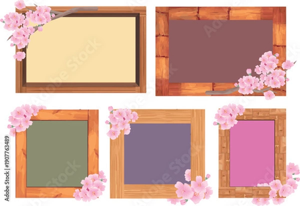 Obraz 春の桜の花びらフレーム