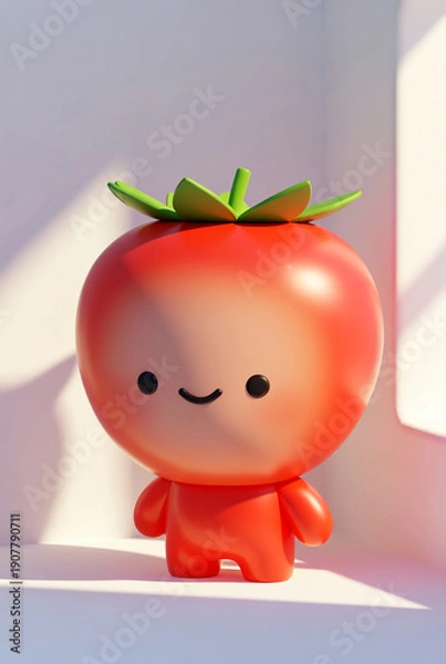 Obraz red tomato on a white